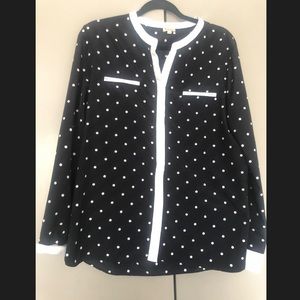 Polka Dot button down blouse